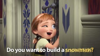 DISNEY SINGALONGS  Do You Want To Build A Snowman Frozen Lyric Video  Official Disney UK [upl. by Allemahs]