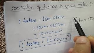 Conversion of hectare to square meter [upl. by Diehl]