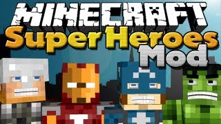 Minecraft Mods  Super Heroes Mod  IRON MAN HULK THOR and CAPTAIN AMERICA [upl. by Alston885]