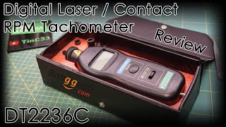 DT2236C Digital Laser  contact RPM Tachometer unbox  review  first test [upl. by Haydon886]