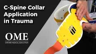 CSpine Collar Application in Trauma [upl. by Shayna]