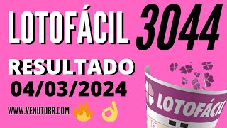 🍀 Resultado Lotofácil 3044 [upl. by Einalam]