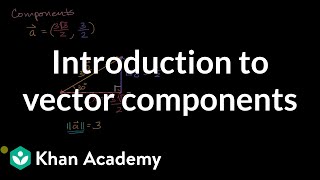 Introduction to vector components  Vectors  Precalculus  Khan Academy [upl. by Kampmann]