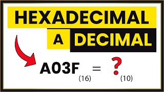 🚀 HEXADECIMAL a DECIMAL MEJOR Método en 2 Minutos [upl. by Eelirrem134]