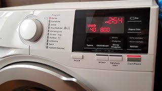 AEG washing machine L6FBG68SC  unboxing and first start [upl. by Roberson309]