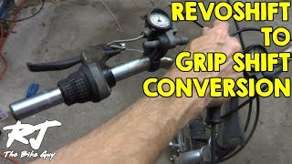 Replacing Shimano Revoshift With SRAM Grip Shift Shifters [upl. by Lucina]