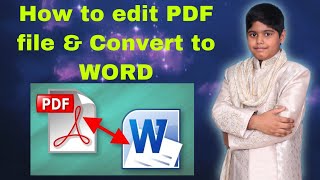 How to edit PDF file amp convert to WORD document  iLovePDF [upl. by Avera112]