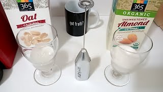 Oat Milk vs Almond Milk part 2 Frothing Test [upl. by Dianuj183]