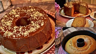 كيكة التمر الشهيه بمذاق عالمي ولا غلطه 💪 مع صلصة التوفي The Date Cake [upl. by Etolas]