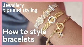 Jewellery tips and styling How to style bracelets  Pandora [upl. by Amzu617]