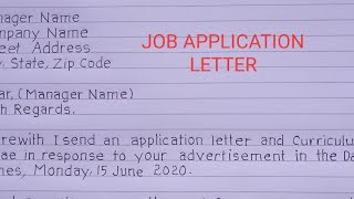 How to write job application letter sample [upl. by Hathaway]