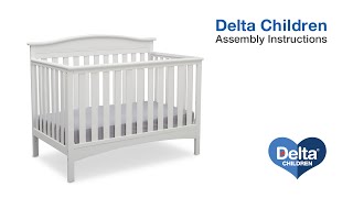 Delta Children Baker 4in1 Crib Assembly Video [upl. by Hsina]