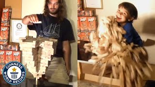 Insane Jenga tower  Guinness World Records [upl. by Letnwahs32]