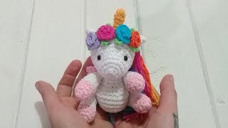 Pequeño Bebe Unicornio o Pegaso Amigurumi tejido a Crochet [upl. by Aidaas]