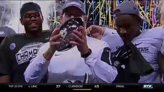 Iowa vs Michigan State  2015 Big Ten Football Championship Highlights [upl. by Aljan593]