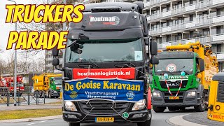 Truckers Unite Spectacular Convoy at Kiwanis Truckers Run Truckersrun [upl. by Dyrrej940]