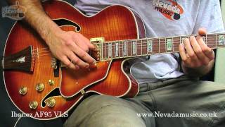 Ibanez Artcore AF95 Semi Jazz Guitar Violin Sunburst Demo  PMT [upl. by Ardyth]