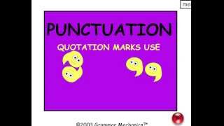 Quotation Marks  Punctuation  Easy English Grammar [upl. by Friedland]