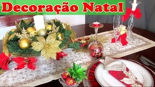 Decoração de mesa de Natal fácil bonita e barata [upl. by Herold]