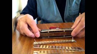 Cleaning Chromatic Harmonica  disassembly [upl. by Jarita]