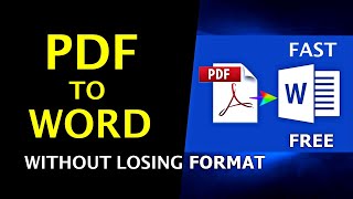 How to Convert PDF to Word Without Losing Format  Quick Way [upl. by Foy589]