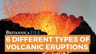 BRITANNICA FILE The 6 types of volcanic eruptions  Encyclopaedia Britannica [upl. by Zetrom]