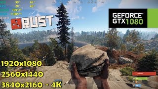 GTX 1080  RUST  1080p 1440p amp 4K  Ultra Settings [upl. by Eveivenej]