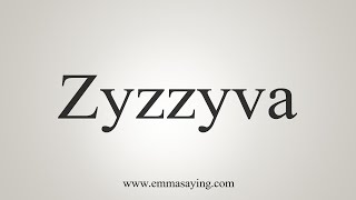 How To Say Zyzzyva [upl. by Estas]