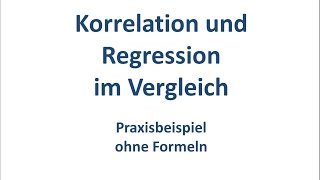 Korrelation und Regression im Vergleich [upl. by Wsan385]