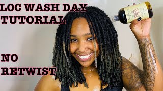 LOC WASH DAY  HOW TO WASH LOCS WITH NO RETWIST [upl. by Cletus]