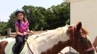 First Horseback Riding Lesson  Crazy8Family [upl. by Bradleigh234]