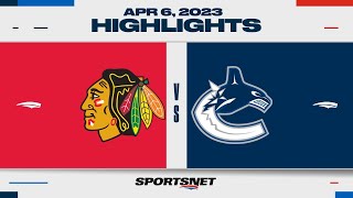 NHL Highlights  Blackhawks vs Canucks  April 6 2023 [upl. by Eidoj272]