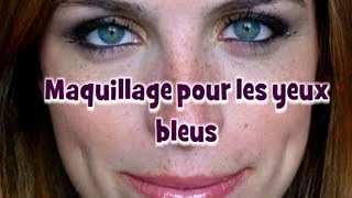 Maquillage des yeux bleus  tuto simple amp rapide [upl. by Neladgam516]