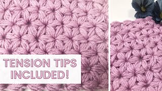 JASMINE STITCH Crochet Tutorial with all my best tips [upl. by Ycam898]