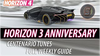 Forzathon HORIZON 3 ANNIVERSARY Forza Horizon 4 Winter Weekly Forzathon Challenges Centenario Tune [upl. by Suzanna]