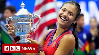 Britains Emma Raducanu wins US Open Tennis Championship aged 18  BBC News [upl. by Adriel985]