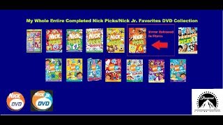 My Completed Nick Picks amp Nick Jr Favorites DVD Collection [upl. by Dranreb]