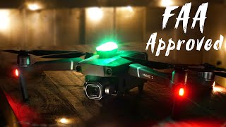 Drone Strobe Light  FAA Approved  Unbox amp Tested  Fly Your Drone Safe at Night Anti Collision [upl. by Akimak]