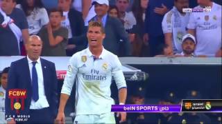 Cristiano ronaldo reaction to messi goal El Classico 2017 [upl. by Nosyerg]