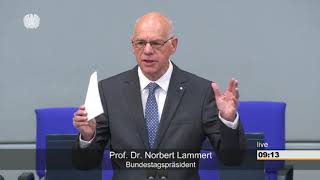 Letzte Sitzung des 18 Deutschen Bundestages Abschiedsrede von Bundestagspräsident Lammert [upl. by Neelia]