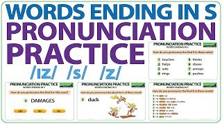 English Pronunciation Practice  How do you pronounce words ending in S [upl. by Assilem518]