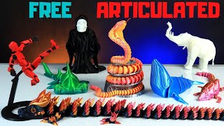 Top 12 FREE ARTICULATED 3D Prints [upl. by Edric883]