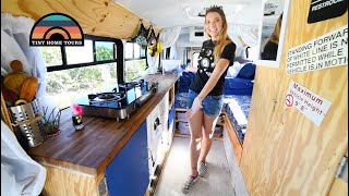 Gorgeous DIY Shuttle Bus Conversion  Simple Camper Conversion For Adventure Filled Life [upl. by Oicaroh]