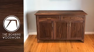 Making A Walnut Sideboard  Buffet Table  Woodworking [upl. by Kalbli]