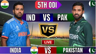 🔴 Live India vs Pakistan 5th ODI Live Match Score today  IND vs PAK Champions Trophy 2025 [upl. by Anelrahs570]