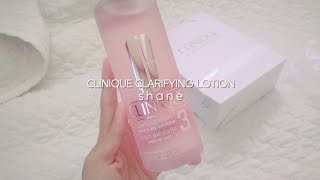 Clinique Clarifying Lotion 3  Review  sunshane [upl. by Arriaet]