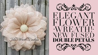 Flower Wreath Tutorial  How to Make a Deco Mesh Wreath  Bling Center [upl. by Bradlee]