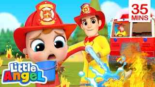 Firefighters To The Rescue  More  Little Angel Kids Songs amp Nursery Rhymes [upl. by Rexer329]