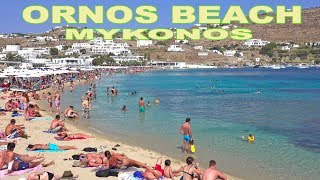 ORNOS BEACH  MYKONOS 4K [upl. by Llenyt]