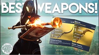 Assassins Creed Origins  BEST ENDGAME WEAPONS amp HOW TO GET THEM  Fire Sword Fire Staff amp MORE [upl. by Adon]